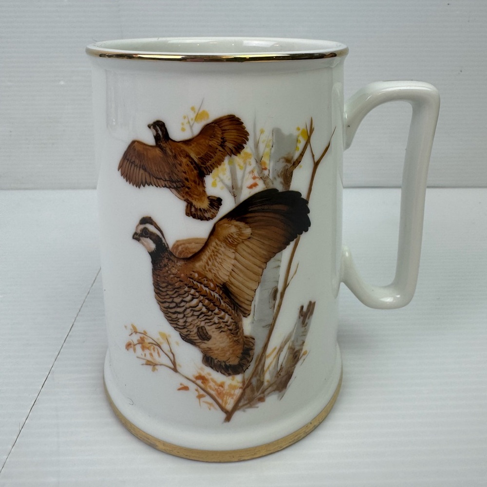 Bob White Quail Mug Game  Audubon Society Bird Collection Porcelain Coffee Cup